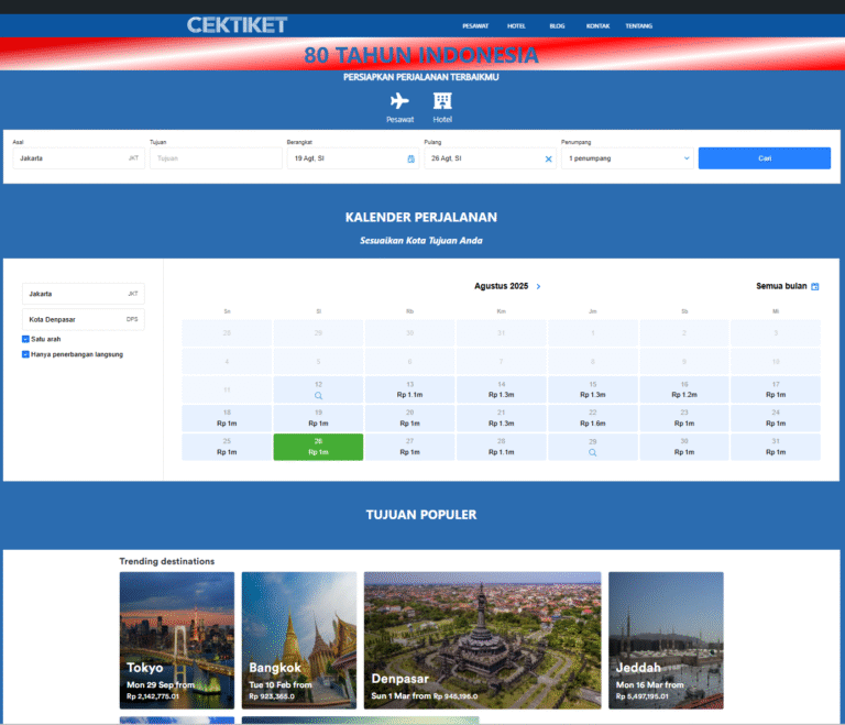 halama muka Cektiket.com