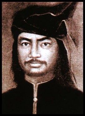 Lukisan potret pahlawan nasional Sultan Hasanuddin, Raja Gowa ke-16.